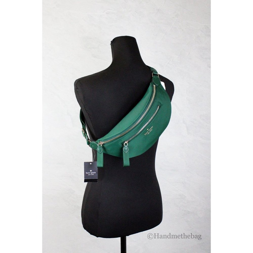 NEW Kate Spade Chelsea Small Deep Jade Fanny Pack Belt Bag Waist Pack Sling - Picture 2 of 6